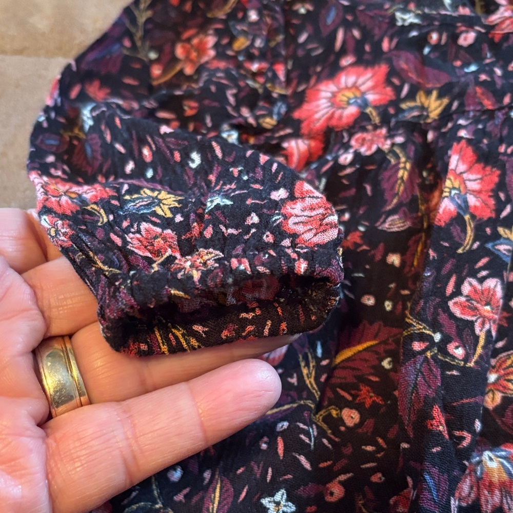 Old Navy Floral Kids Dress - Black and Red